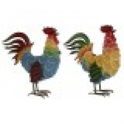 Декоративна фигурка Home ESPRIT Многоцветен Петел 39,5 X 15 X 42 cm (2 броя) - Home esprit