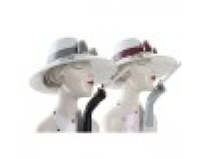 Декоративна фигурка DKD Home Decor Розов Бял Смола Fashion Girls (18,5 x 15 x 31 cm) (2 броя)