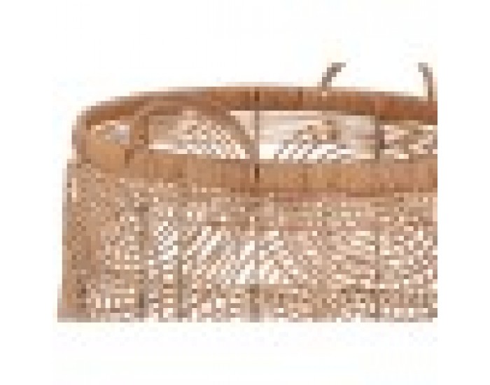 Игра на Кошници DKD Home Decor Естествен Светло кафяв Тропически 40 x 40 x 47 cm