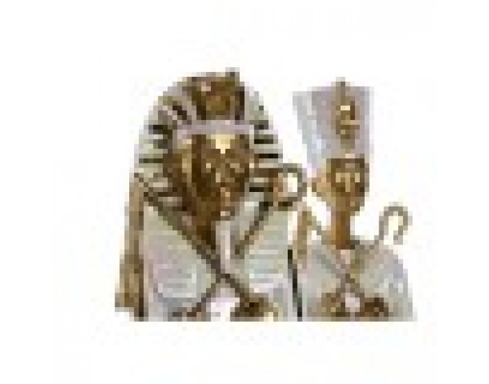 Декоративна фигурка Home ESPRIT Бял Златен Смола Ориенталски Египтянин 10 x 9 x 52 cm (2 броя)