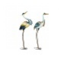 Декоративна фигурка Home ESPRIT Жълт Син Бял Ориенталски Чапла 41 X 18,5 X 104,5 cm (2 броя) - Home esprit