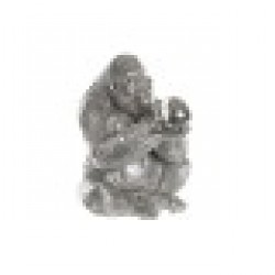Декоративна фигурка DKD Home Decor Сребрист Смола Горила (38,5 x 33 x 43,5 cm) - Dkd home decor