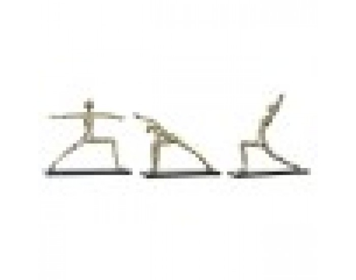 Декоративна фигурка DKD Home Decor Алуминий Дървен MDF Yoga (3 pcs) (33 x 10 x 35 cm) (35 x 10 x 33 cm) (33 x 10 x 28 cm)