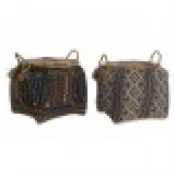 Кошница DKD Home Decor Естествено влакно 41 x 41 x 40 cm Boho (2 броя) - Suveniruri, cadouri, lumânări