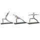 Декоративна фигурка DKD Home Decor 33 x 10 x 35 cm Сребрист Черен Индианец Yoga (3 броя)