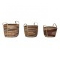 Декоративна кутия DKD Home Decor Морска трева Boho (38 x 38 x 41 cm) (3 Части) - Dkd home decor
