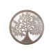 Декорация за стена DKD Home Decor 90 x 2,5 x 90 cm Завършек със състаряващо покритие Естествен Дърво Бял Индианец