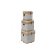 Комплект Декоративни Кутии DKD Home Decor Сив Дървен полиестер (3 pcs)