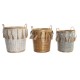 Игра на Кошници DKD Home Decor Многоцветен Бамбук Boho 49 x 45 x 54 cm