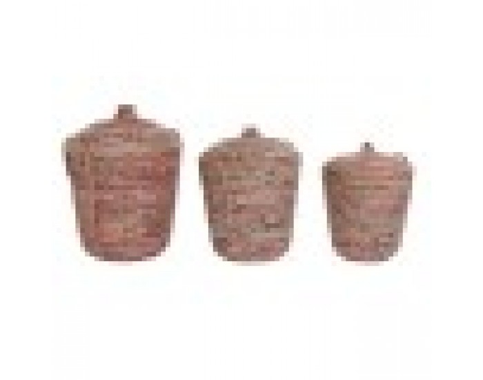 Игра на Кошници DKD Home Decor Pатан (51 x 51 x 67 cm)
