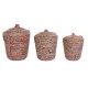 Игра на Кошници DKD Home Decor Pатан (51 x 51 x 67 cm)