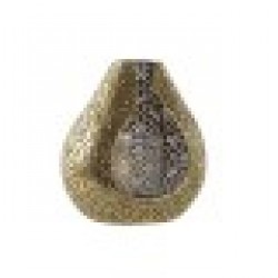 Поставка за свещ Home ESPRIT Златен Метал Кристал 12,5 x 11,5 x 13,5 cm - Decorațiuni
