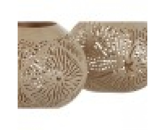 Поставка за свещ Home ESPRIT Кокосови влакна 15 x 15 x 13 cm (2 броя)