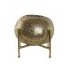 Поставка за свещ Home ESPRIT Златен Метал Кристал 24 x 24 x 20 cm - Decorațiuni