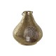 Поставка за свещ Home ESPRIT Златен Метал Кристал 25 x 25 x 26,5 cm