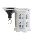 Latern DKD Home Decor Завършек със състаряващо покритие Бял Тъмно сив Дървен Кристал 19 x 17 x 39 cm