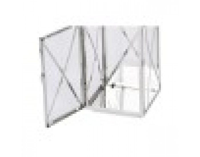 Latern Home ESPRIT Сребрист Кристал Стомана Хромирано 16 x 15 x 32 cm (2 Части)