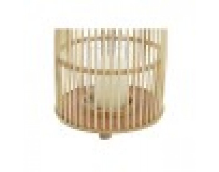 Поставка за свещ DKD Home Decor Кристал Бамбук (25 x 25 x 56 cm)