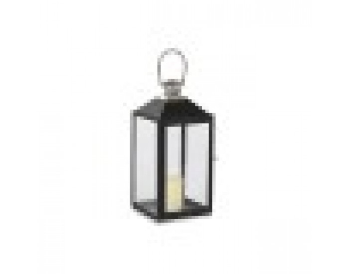 Latern Home ESPRIT Черен Сребрист Кристал Стомана 18 x 18 x 41 cm (2 Части)