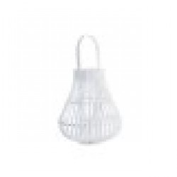 Latern DKD Home Decor Бял Многоцветен Метал Бамбук Кристал Град 30 x 40 cm 29 x 29 x 34 cm - Decorațiuni