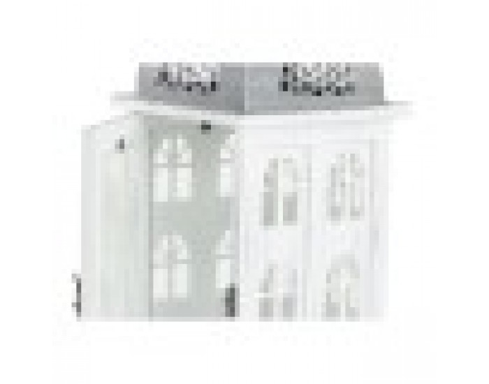 Latern DKD Home Decor Завършек със състаряващо покритие Бял Сив Дървен Кристал Средиземноморско 19 x 19 x 51 cm