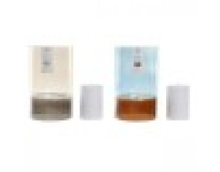 Поставка за свещ DKD Home Decor Кристал Двуцветен Восък (2 броя) (13 x 13 x 21 cm)