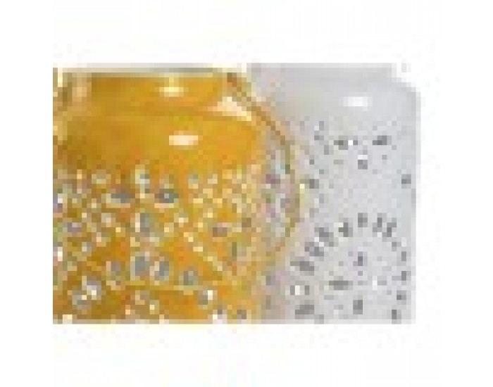 Поставка за свещ Home ESPRIT Жълт Бял Желязо 15 x 15 x 33 cm (2 броя)