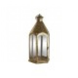 Поставка за свещ Home ESPRIT Златен Метал Кристал 23 x 23 x 48 cm - Decorațiuni