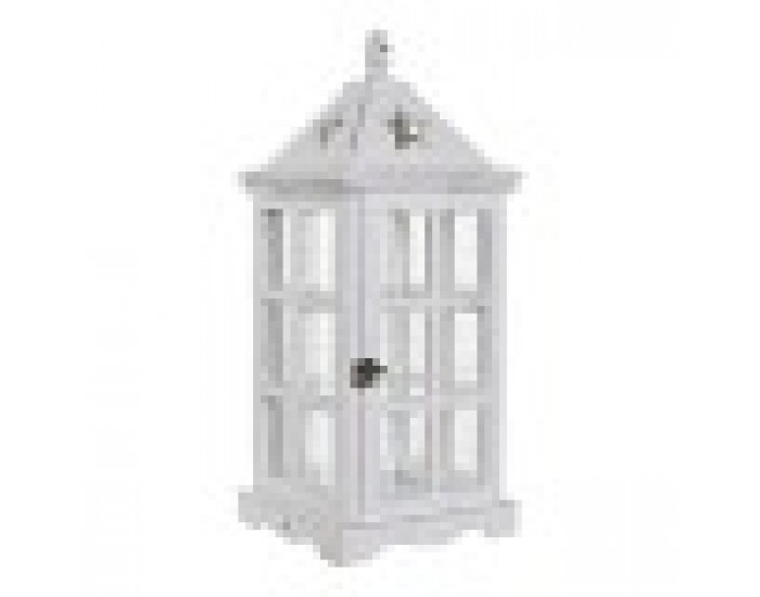 Latern DKD Home Decor Бял Кристал Бор (21 x 21 x 51 cm)