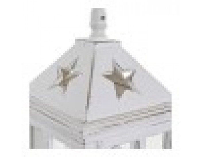 Latern DKD Home Decor Бял Кристал Бор (21 x 21 x 51 cm)