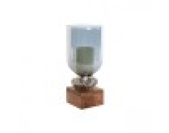 Поставка за свещ DKD Home Decor 16,5 x 16,5 x 38,5 cm Кристал Алуминий