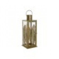 Latern DKD Home Decor Златен Метал 16,5 x 16,5 x 50 cm Лист на растение - Decorațiuni