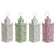 Latern Home ESPRIT Бял Зелен Розов Желязо Ориенталски 10 x 10 x 30 cm (4 броя)