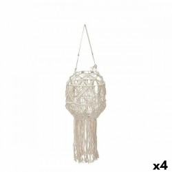 Поставка за свещ Ресни Бял Памук 24 x 90 x 24 cm (4 броя) - Decorațiuni