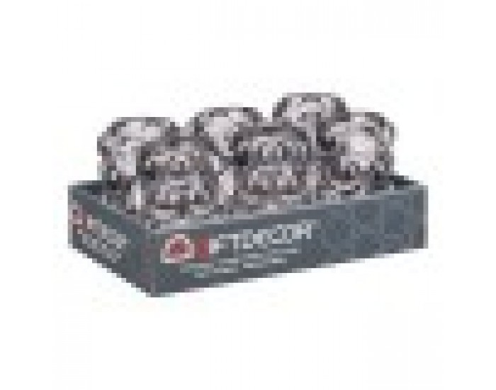 Поставка за свещ Микросфери Сив Кристал 8,4 x 12,5 x 8,4 cm (12 броя)