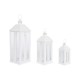 Latern Home ESPRIT Бял Кристал Желязо Shabby Chic 20 x 20 x 55 cm (3 Части)