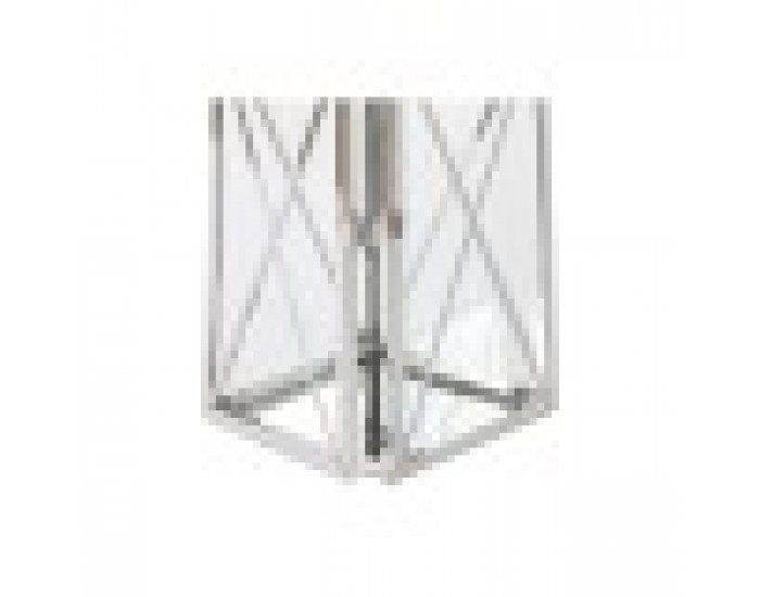 Latern Home ESPRIT Сребрист Кристал Стомана Хромирано 20 x 20 x 48 cm (3 Части)