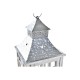 Улично осветление Home ESPRIT Сребрист Естествен Кристал Ела Ориенталски 24 x 24 x 70 cm (2 Части)