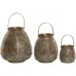 Комплект подложки за маса Home ESPRIT Златен Метал 25 x 25 x 28 cm - Home esprit