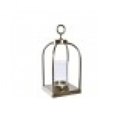 Latern DKD Home Decor Кристал Златен Алуминий (19 x 19 x 43 cm) - Decorațiuni