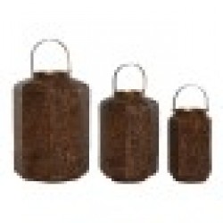 Комплект подложки за маса Home ESPRIT Кафяв Златен Метал 26 x 26 x 38,5 cm - Home esprit