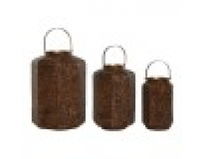Комплект подложки за маса Home ESPRIT Кафяв Златен Метал 26 x 26 x 38,5 cm
