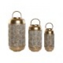 Комплект подложки за маса Home ESPRIT Бял Златен Метал 25 x 25 x 49 cm - Home esprit