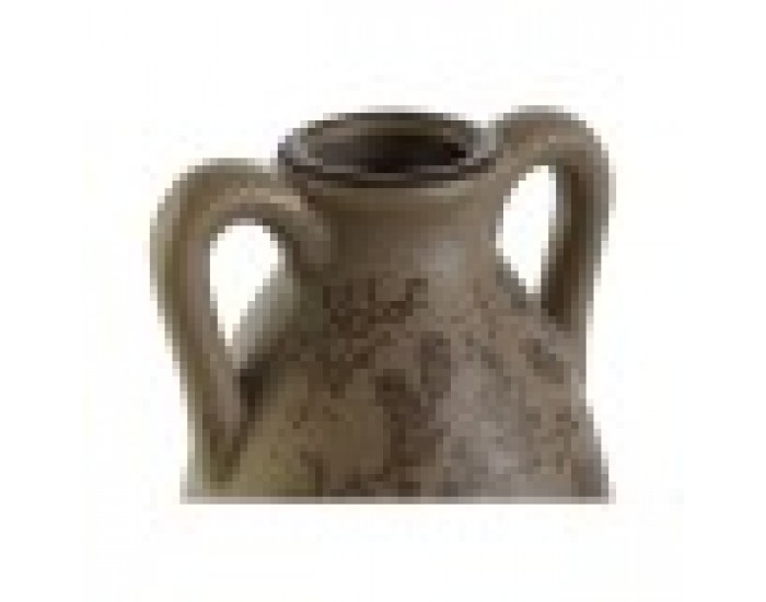 Ваза Home ESPRIT Кафяв Зелен Каменинов Лист на растение 13 x 13 x 35 cm