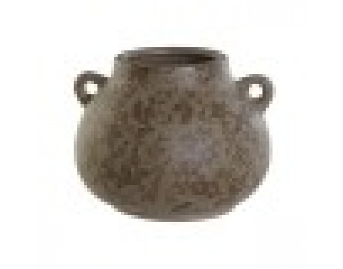 Ваза Home ESPRIT Кафяв Зелен Каменинов Лист на растение 21 x 20 x 16 cm