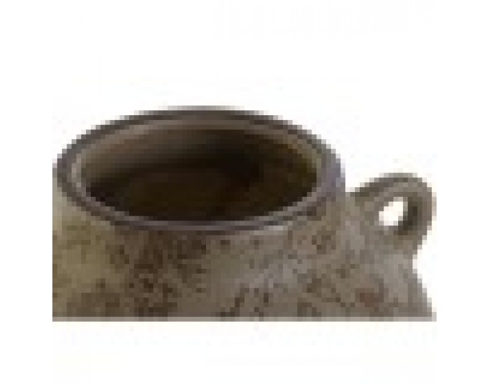 Ваза Home ESPRIT Кафяв Зелен Каменинов Лист на растение 21 x 20 x 16 cm