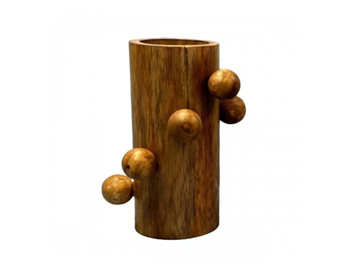 Ваза Home ESPRIT Кафяв Дърво манго 16 x 16 x 23 cm