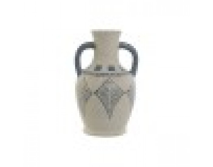 Ваза Home ESPRIT Син Бежов Керамика Средиземноморско 15 x 15 x 25 cm