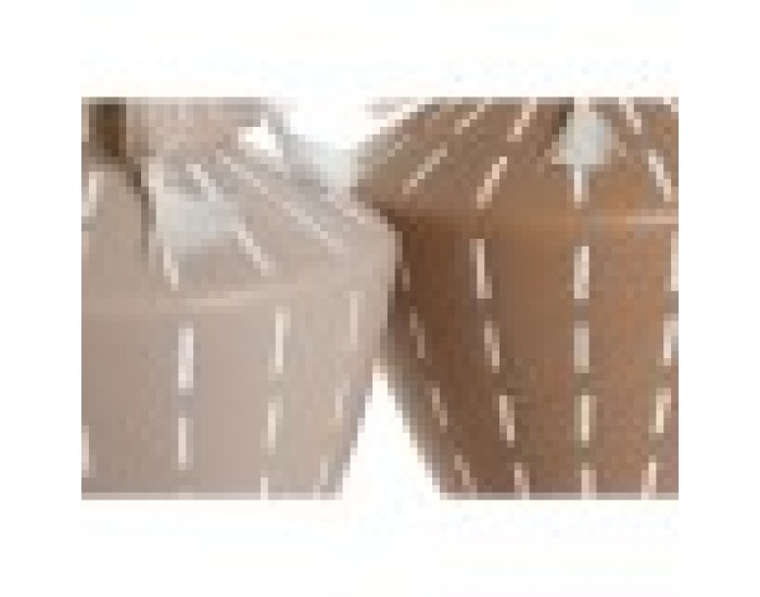 Ваза Home ESPRIT Кафяв Светло кафяв Керамика Колониален Ресни 15,5 x 15,5 x 17,1 cm (2 броя)