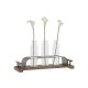 Ваза DKD Home Decor Кафяв Черен Метал Кристал 45 x 11 x 22 cm (3 Части)